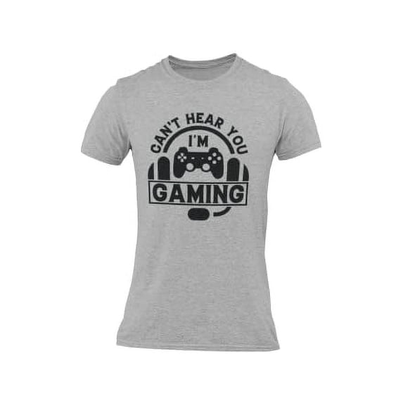 BROOKLYN VERTICAL Can't Hear You I'm Gaming | Funny Video Gamer Gaming Life Short Sleeve Crew Neck T-Shirt