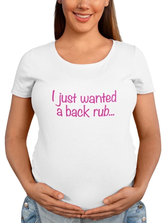 Maternity Cute Funny New Mom Pregnancy Announcement Short Sleeve Crew Neck T-Shirt