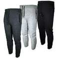thumbnail image 1 of BROOKLYN VERTICAL Mens 3 Pack Fleece Active Jogger Sweatpants with Zipper Pocket and Drawstring Size S-2XL, 1 of 4