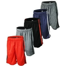 BROOKLYN VERTICAL Mens 5-Pack Athletic Performance Basketball Shorts with Pockets and Drawstring Closure?