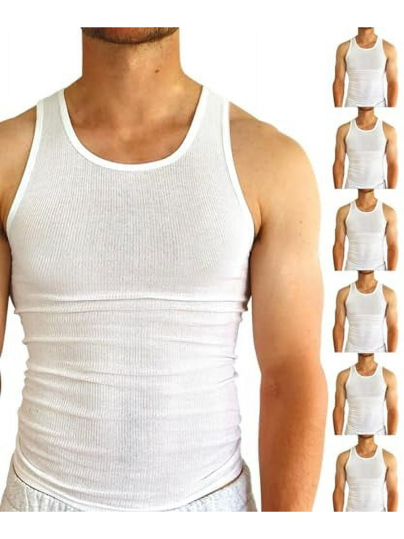 BROOKLYN VERTICAL Mens 6-Pack Tank Tops | Moisture-Wicking