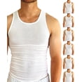 thumbnail image 1 of BROOKLYN VERTICAL Mens 6-Pack Tank Tops | Moisture-Wicking Ribbed Lightweight Undershirts, 1 of 6