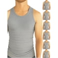 thumbnail image 1 of BROOKLYN VERTICAL Mens 6-Pack Tank Tops | Moisture-Wicking Ribbed Lightweight Undershirts, 1 of 6