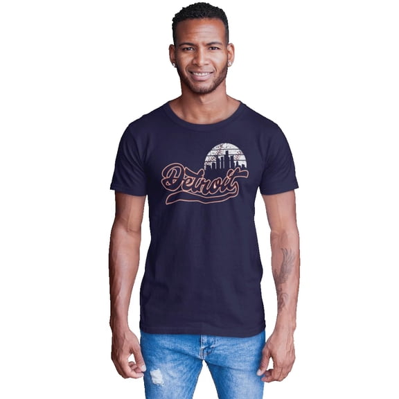 BROOKLYN VERTICAL Mens Baseball Sports Fan Short Sleeve T-Shirt with Chest Print| New York, Atlanta, St. Louis, Los Angeles
