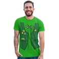 thumbnail image 1 of BROOKLYN VERTICAL St Patrick's Day Clover Lucky Charm Shenanigans Funny Short Sleeve Crew Neck T-Shirt| for Men and Women, 1 of 6