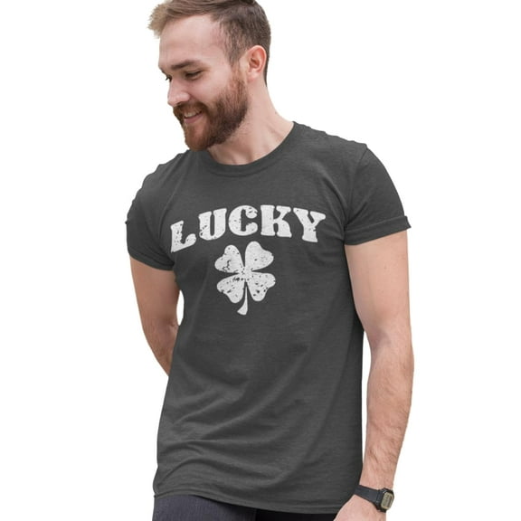 BROOKLYN VERTICAL St Patrick's Day Clover Lucky Charm Shenanigans Funny Short Sleeve Crew Neck T-Shirt| for Men and Women