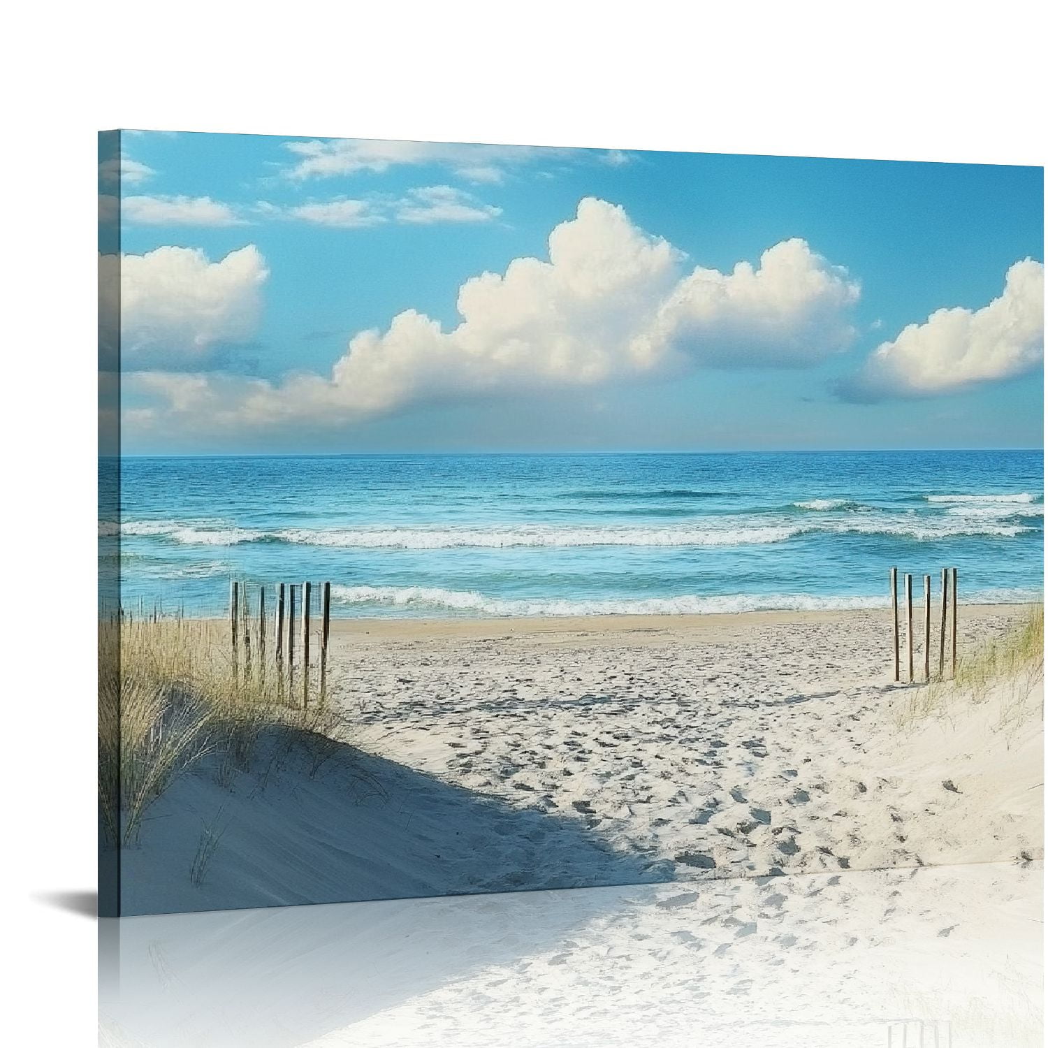 BROOKMAPLES Beach Bathroom Wall Art Beach Path Coastal Kids Bathroom
