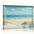 BROOKMAPLES Beach Window Wall Art Canvas Relaxing Bedroom Living Room