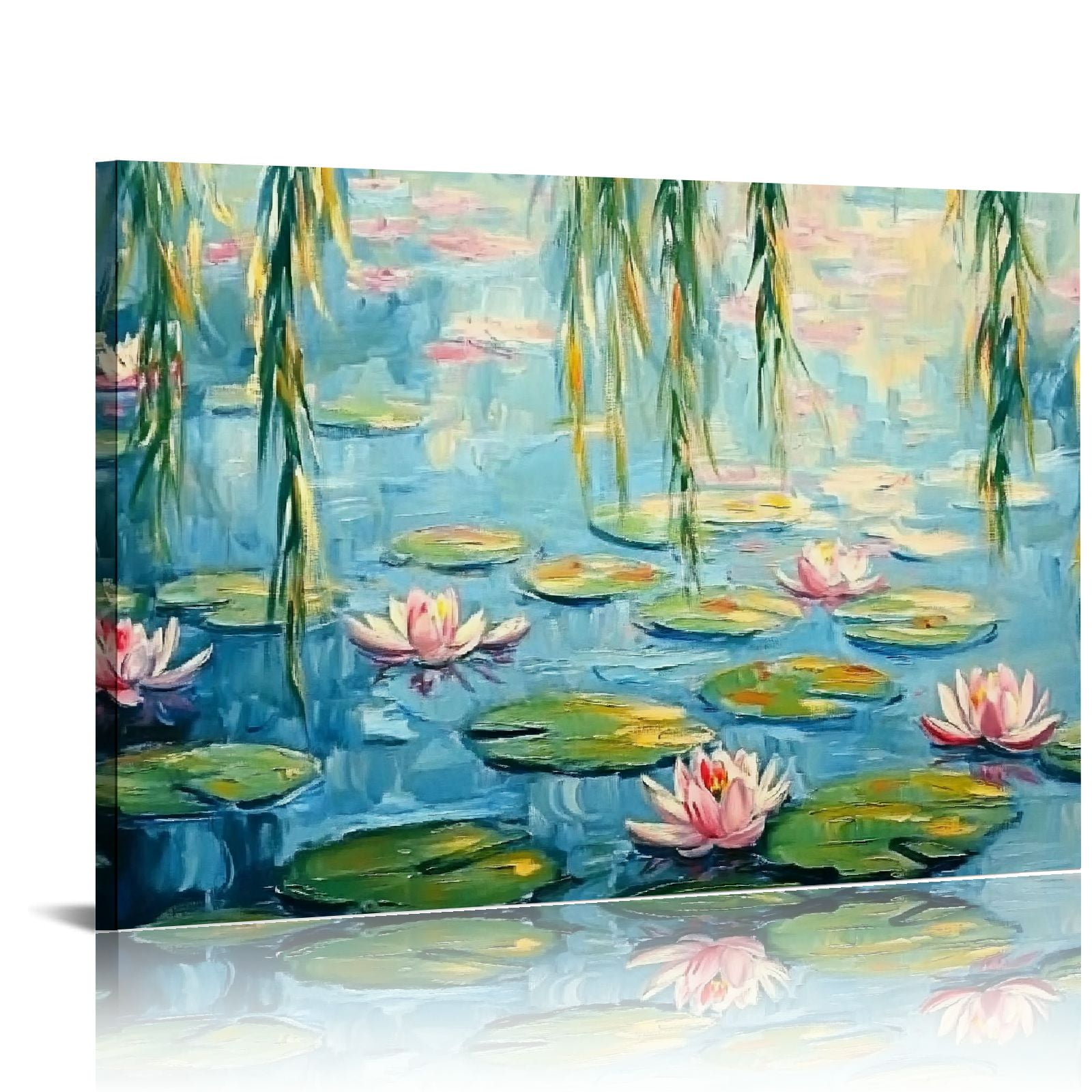 BROOKMAPLES Beautiful Water Lilies Canvas Wall Art Famous
