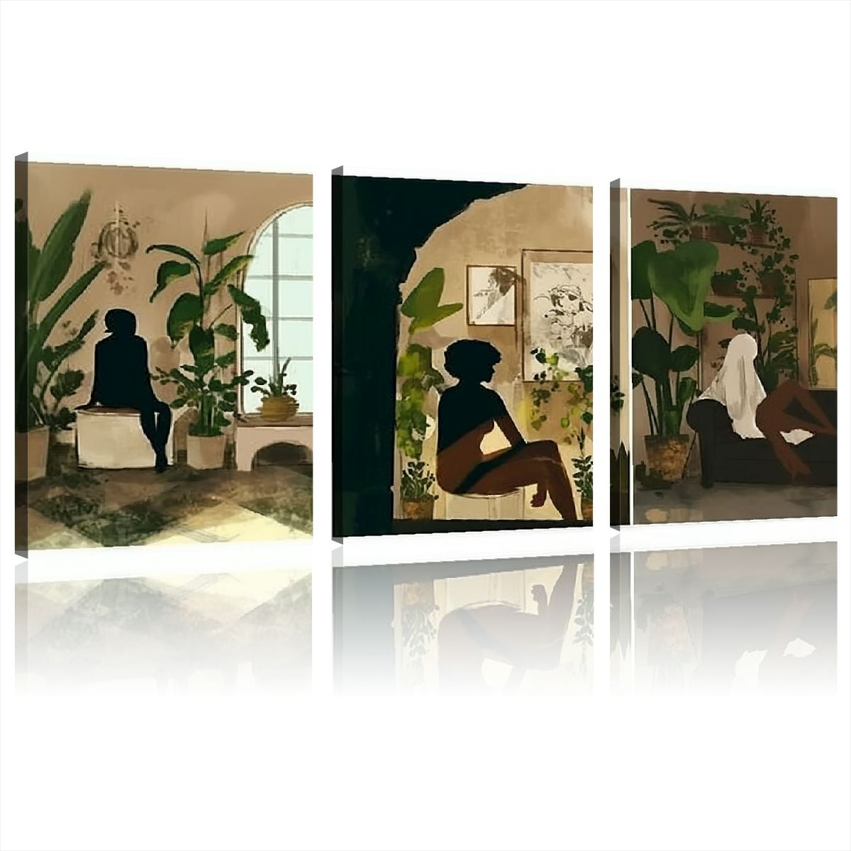 BROOKMAPLES Black Woman Wall Art, Modern Black Girl Poster, African