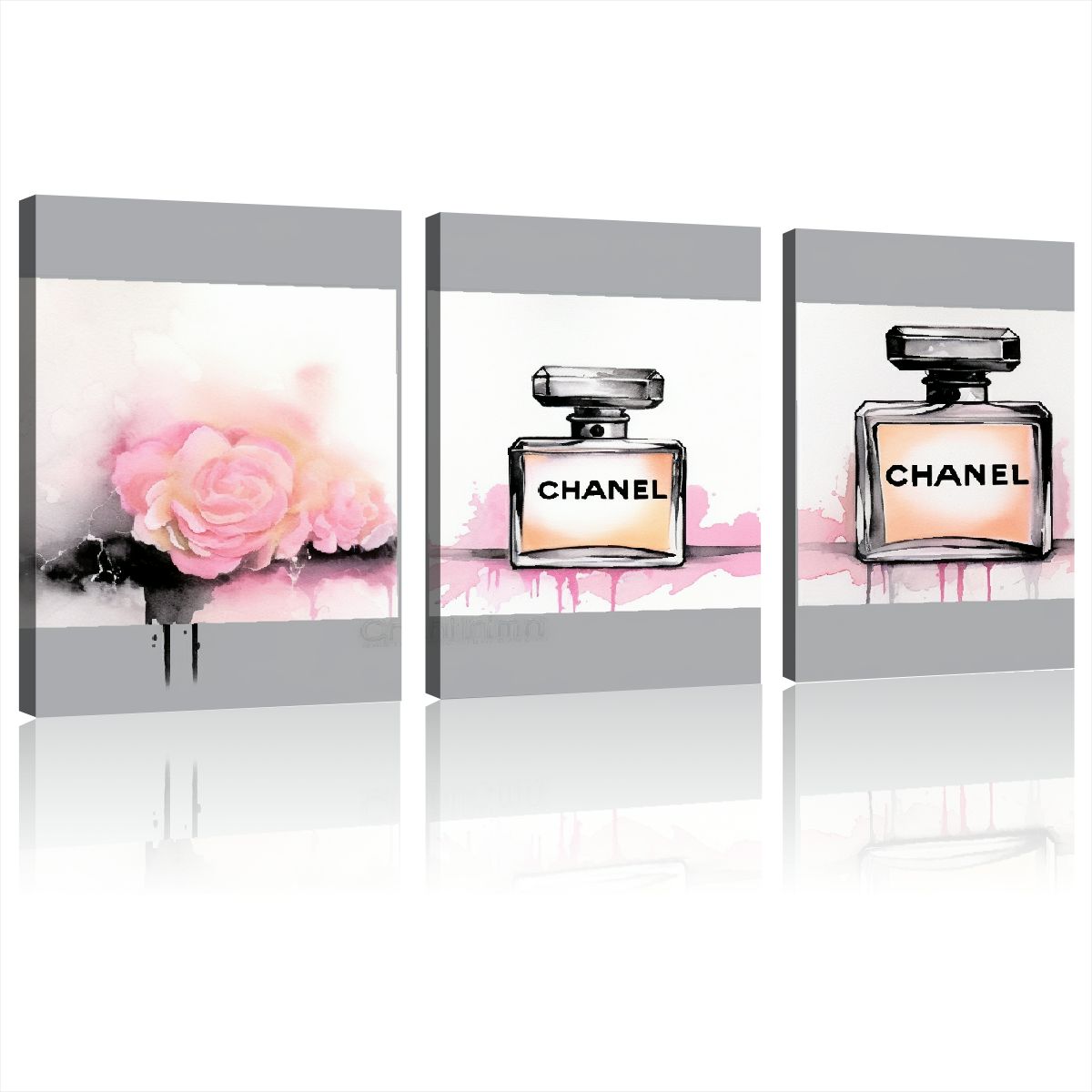 BROOKMAPLES Fashion Pink Wall Decorations Grey Wall Decor for Bedroom