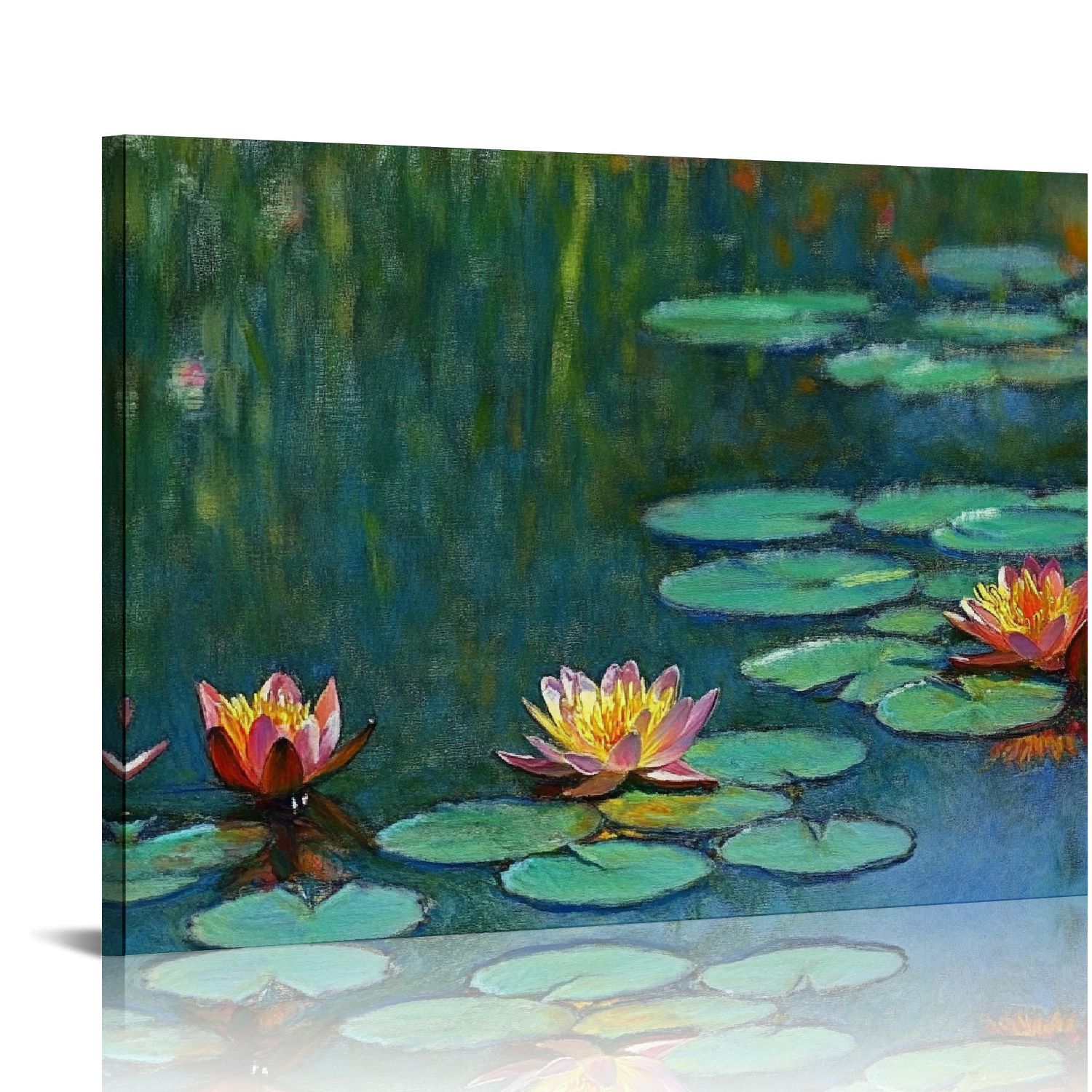 BROOKMAPLES Large Canvas Wall Art Water Lilies by Claude Monet ...