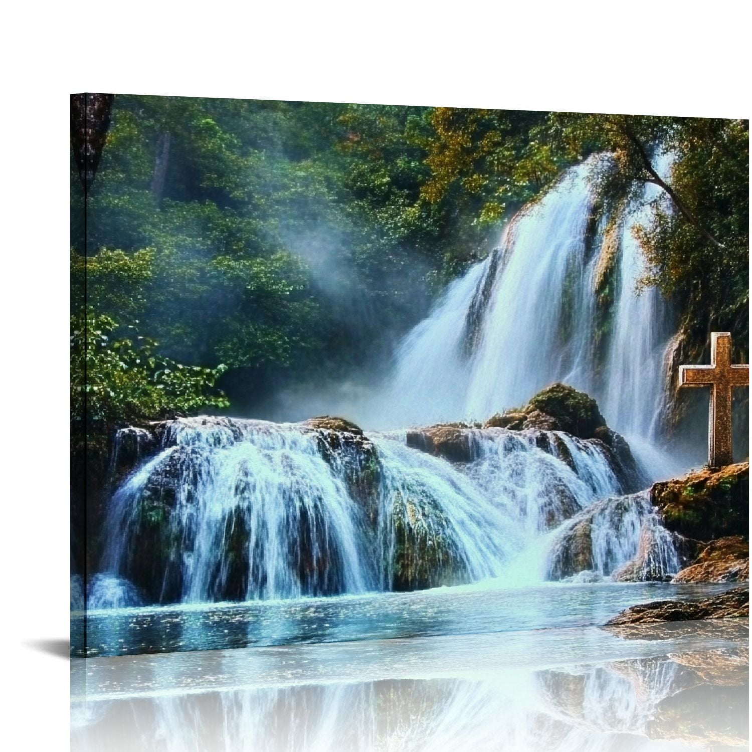 BROOKMAPLES Waterfall Wall Art Living Room Decorations Landscape Canvas