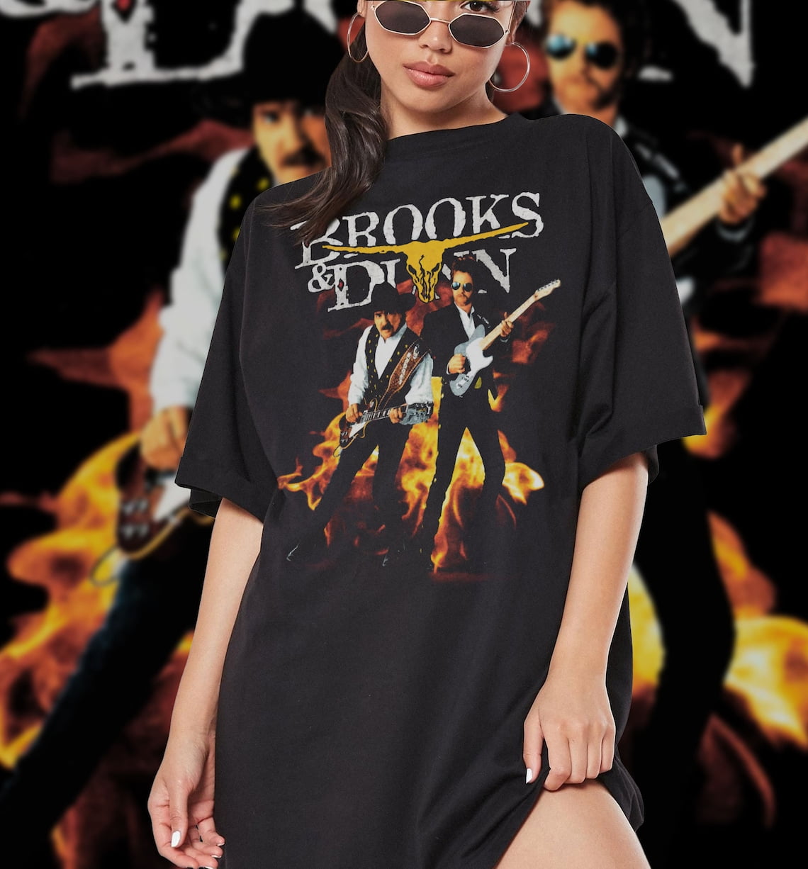 BROOKS & DUNN Graphic Tee, country band, Reboot Tour 2024, Concert Tee