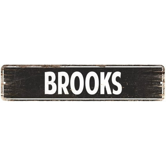 BROOKS Gift Street Sign Home Decor Chic Gift 4x18 204180003121