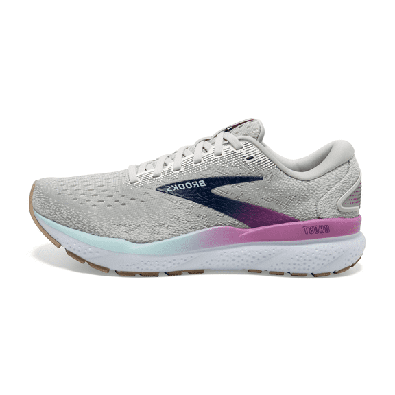 BROOKS WOMENS Ghost 16 Wmns "White Grey Estate Blue" 120407 1D 175 120407 1D 175 from Stadium Goods