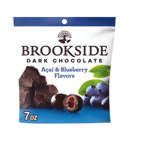 BROOKSIDE Dark Chocolate, Acai and Blueberry Flavored Snacking Chocolate Bag, 7 oz