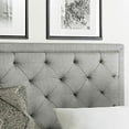 thumbnail image 1 of BROOKSIDE Upholstered Headboard with Diamond Tufting - Full / Full XL - Stone, 1 of 1