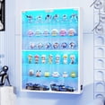 thumbnail image 1 of BROTTAR 6-Tier Wall Display Case with Glass Doors, LED Display Cabinet with Adjustable Glass Shelves, Display Case for Collectibles, White, 1 of 8