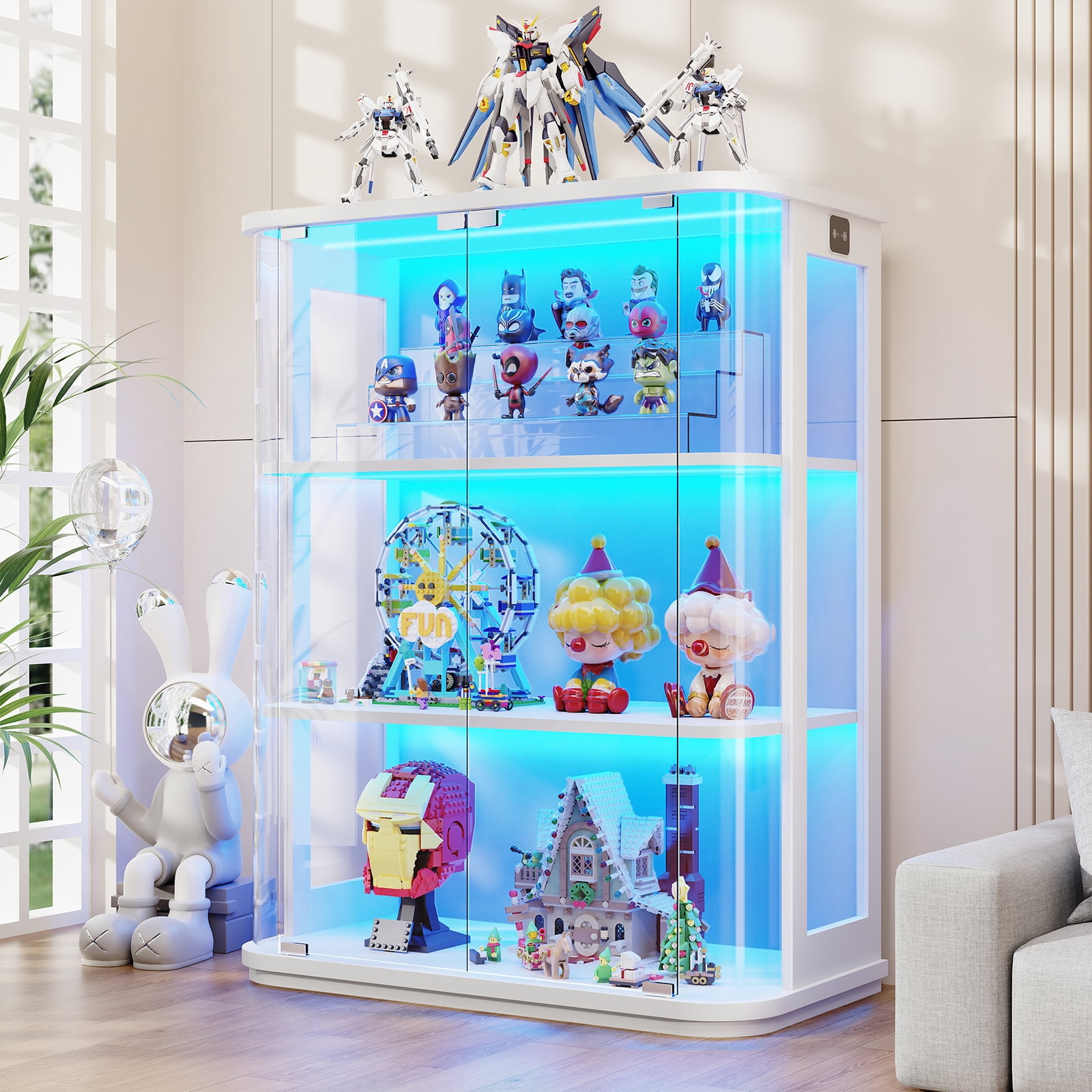 Display Cabinets with Glass Doors for Collectibles