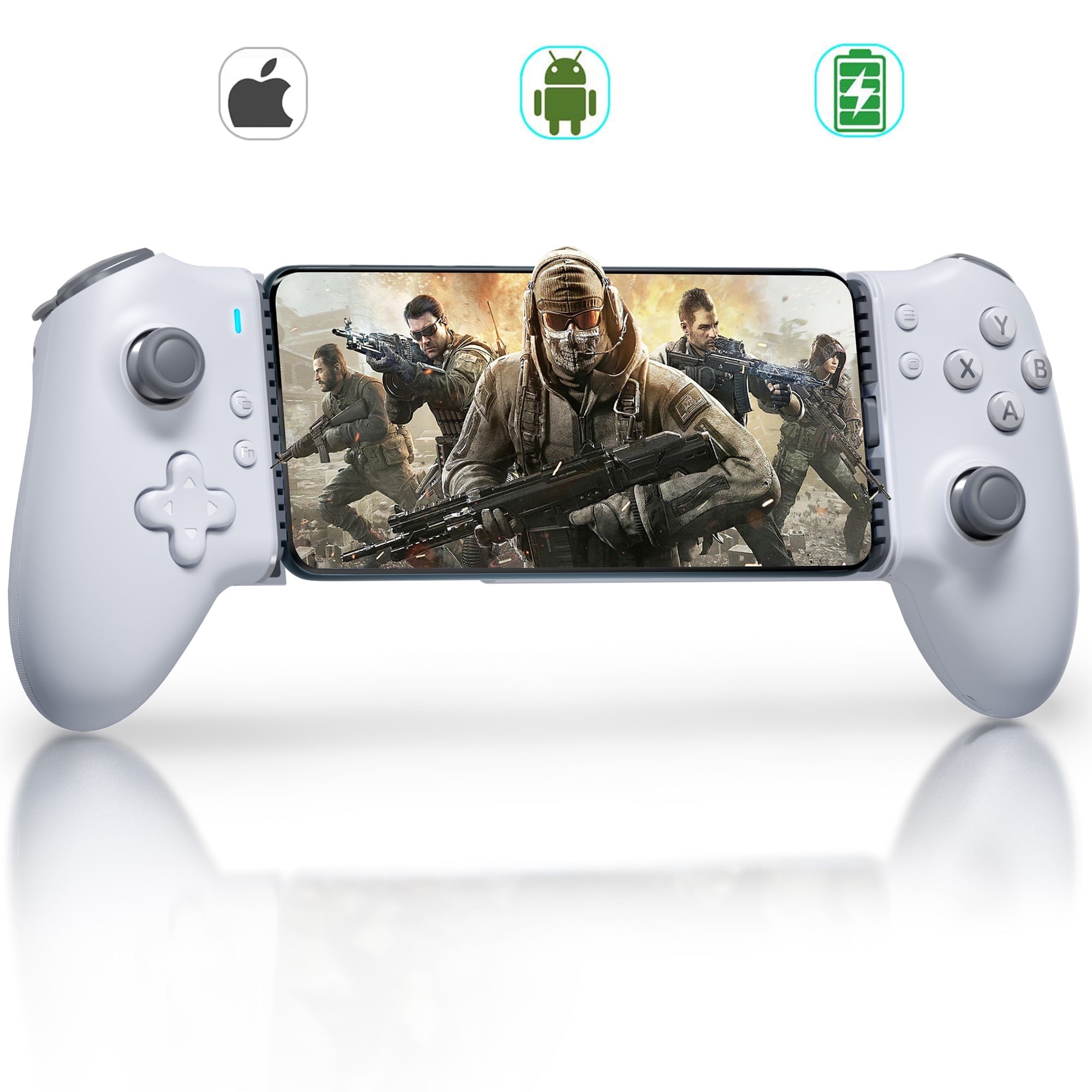 BROUJOY Mobile Gaming Controller for Android & iPhone 15/16 Series (USB-C), Phone Controller with Mechanical Keys,Hall Effect for Xbox Cloud Gaming/Minecraft/COD