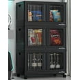 thumbnail image 1 of BROVIEW 240Qt Storage Bins with Lids, 60Gal Plastic Stackable Storage Bins with Doors, Wheels, Collapsible Closet Organizers and Storage, Foldable Box Cabinet for Home Office Garage, 3Pack Black, 1 of 8