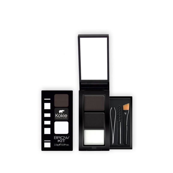 Kokie Cosmetics Brow Kit, Black, 0.09 Ounce