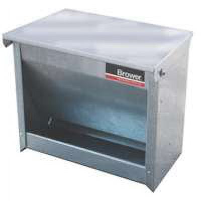 BROWER 1CF Creep Feeder, 16 lb Volume Capacity, Galvanized Steel