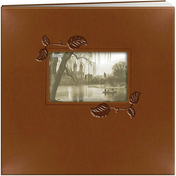BROWN Embossed IVY E-Z LOAD 12x12 Scrapbook by Pioneer - 12x12