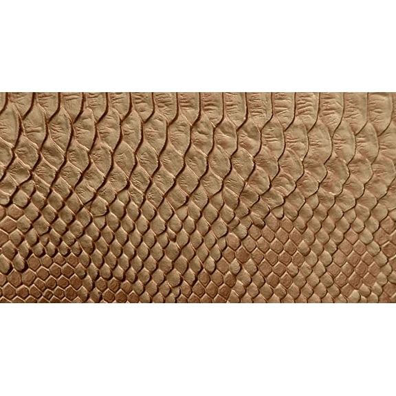 BROWN Embossed Snake Vinyl 54" Wide Textured Faux Leather Great for Upholstery, Purses & Bags Sold by the Yard