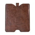 thumbnail image 1 of BROWN LUXURY CROC LEATHER IPAD SLEEVE, 1 of 2