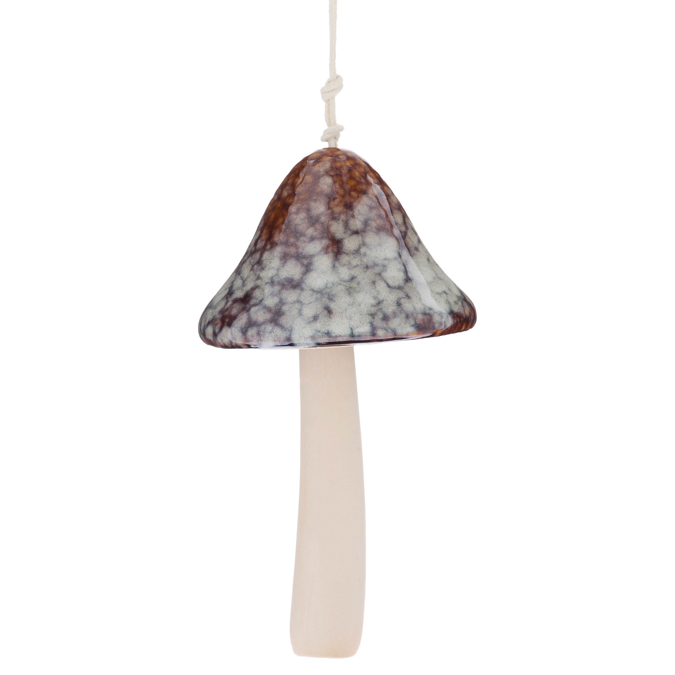 Brown Ceramic Mushroom Christmas Ornament, 6.5", by Holiday Time