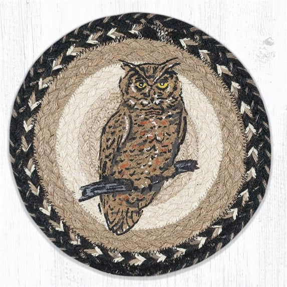 Capitol Importing 80-9-093O 10 x 10 in. MSPR-9-93 Owl Printed Round Trivet