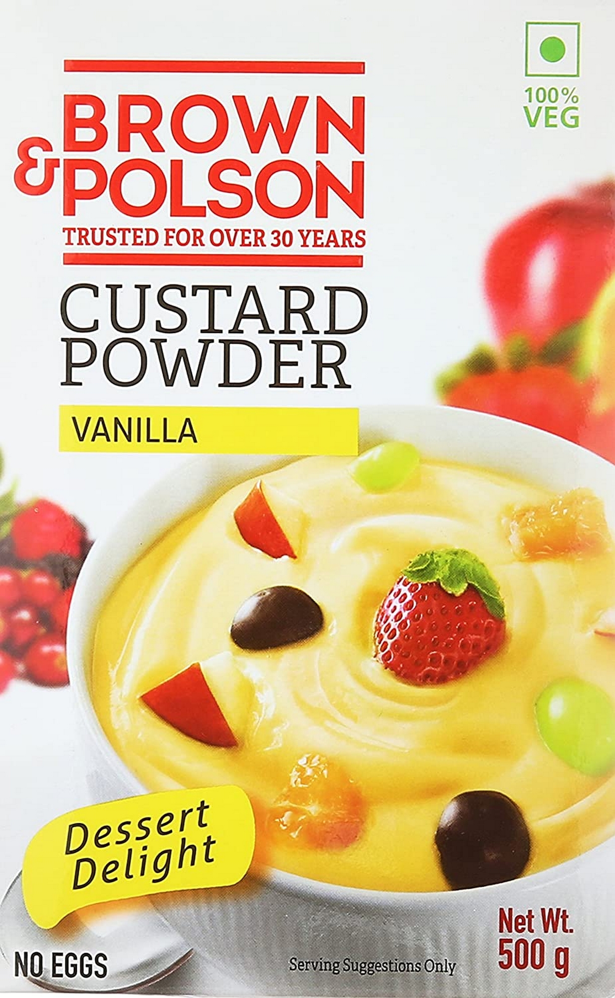 BROWN POLSON Original Instant Vanilla Custard Powder 500 Grams 17 BROWN POLSON Original Instant Vanilla Custard Powder 500 Grams 17