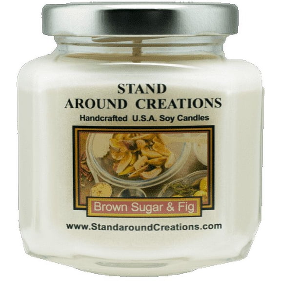 BROWN SUGAR & FIG HEX 6-OZ. ALL NATURAL SOY CANDLE