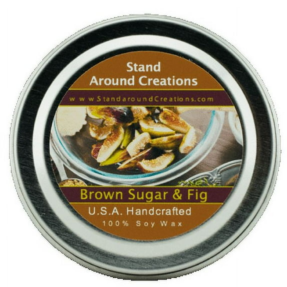 BROWN SUGAR & FIG TIN 4-OZ. ALL NATURAL SOY CANDLE