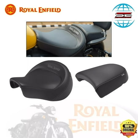 BLACK TOURING PASSENGER SEAT FOR ROYAL ENFIELD METEOR 350