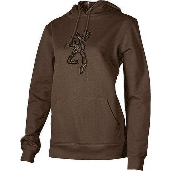 BROWNING WOMENS CAMO BUCK HOODIE BROWN (LARGE)
