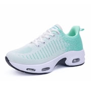 BROYON Womens Walking Shoes Slip on Air Running Shoes Fashion Sneakers Casual Fitness Gym Jogging Workout Ladies Nursing Work Easy Put On Athletic Green US 6.5