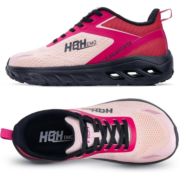 BROYON Womens Wide-Toe Box Walking Athletic Sneakers Zero Drop Tennis Shoes Wide Width Running Jogging for Gym Outdoor Sport