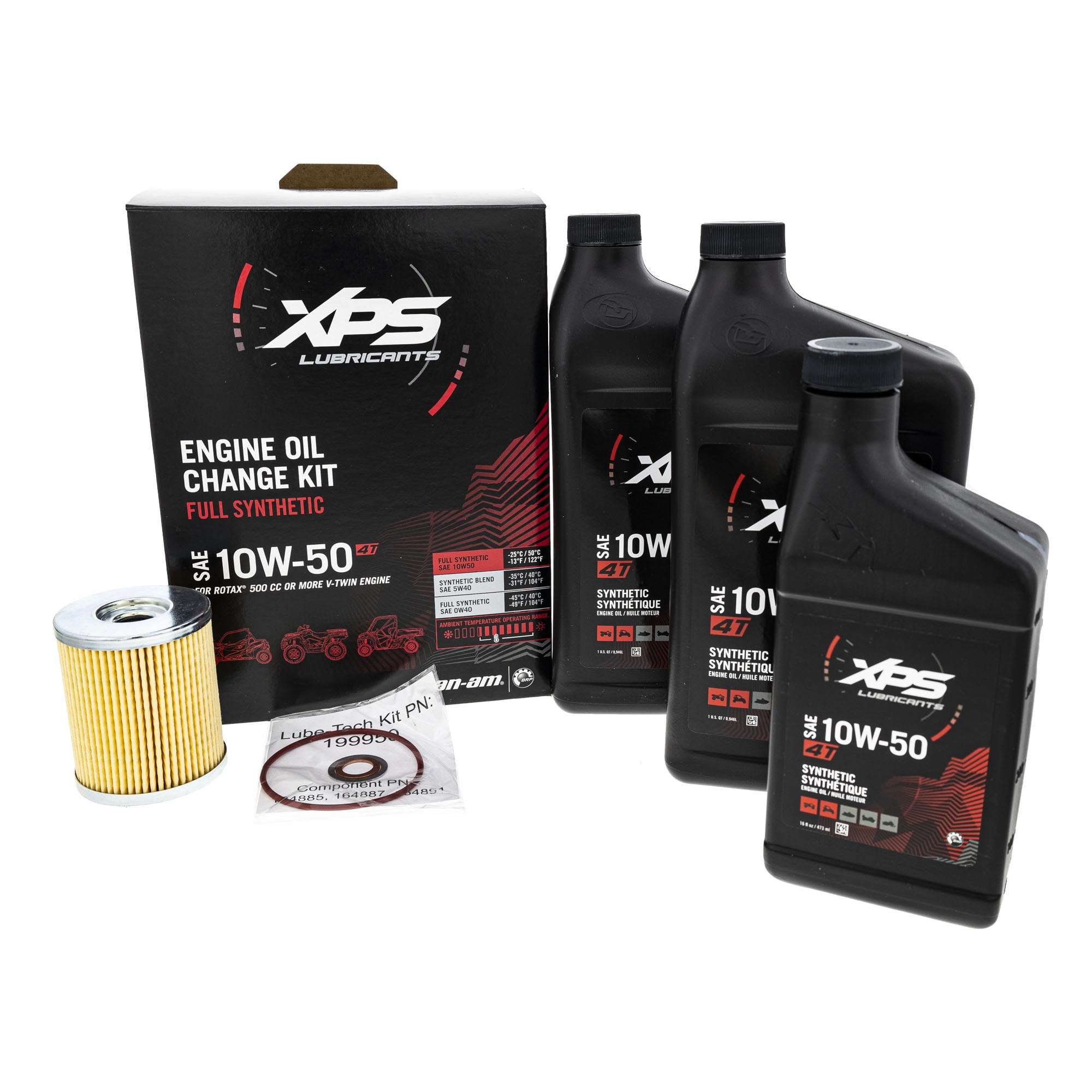 BRP 779252 CanAm XPS 4T 10W50 Rotax Engine Oil Change Kit OEM SkiDoo