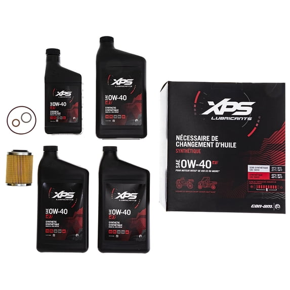 BRP 779257 Can-Am 4T 0W-40 Full Synthetic XPS Oil Change Kit OEM Ski-Doo Rotax 450cc or