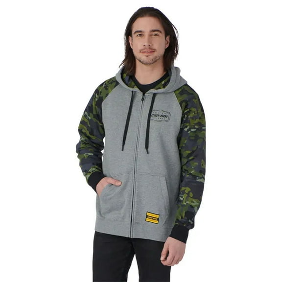 BRP  Can-Am Premium Hoodie Heavyweight Fleece Soft Cotton Polyester Heather Charcoal - 4547800429