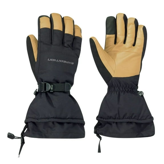 BRP Ski-Doo Mens Expedition Snowmobile Gloves Water Windproof Racing Riding Khaki - Small 4463370405