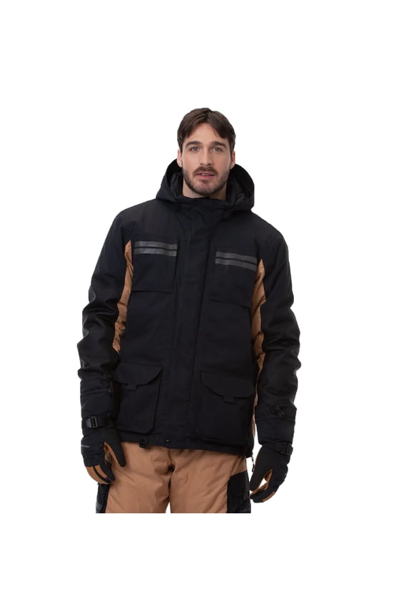 BRP  Ski-Doo Mens Expedition Snowmobile Jacket Snocross Water Resistant Warm Khaki - 4409640605