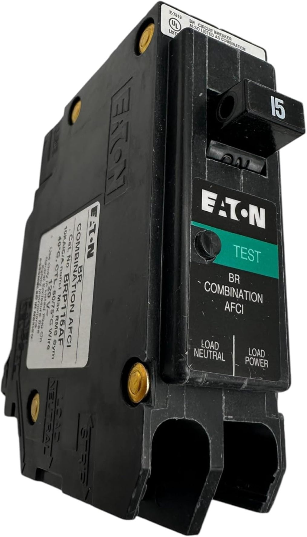 BRP115AF Eaton 15 amps Combination AFCI Single Pole Circuit Breaker, Black