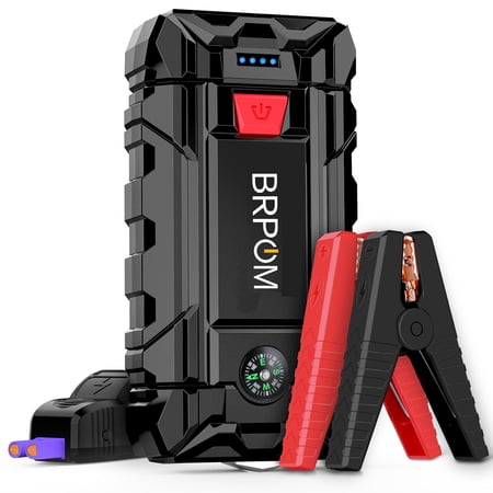 BRPOM 3000A Car Jump Starter with LED Flashlight and USB Charging Ports