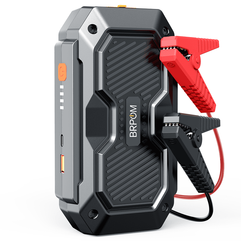 BRPOM 5000A Jump Starter, 12V Portable Car Jump Starter 15800mAh Car Battery Pack for Up to ALL Gas & 8L Diesel Engines, Battery Booster Charger Jump Box with 3 Modes LED Flashlight, Jumper Cable