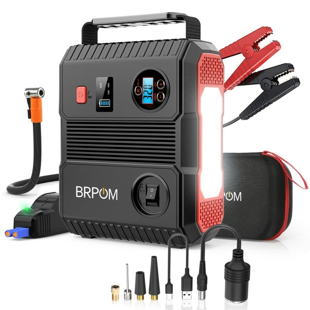 BRPOM Car Jump Starter, 3000A Peak 12V Auto with 150PSI Tire Inflator
