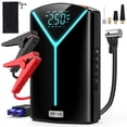 thumbnail image 1 of BRPOM Portable Car Jump Starter with Air Compressor, 12V Battery Pack for Gas/Diesel Engines, 8500A High Power, Digital Display, LED Lights, USB Type-C Charging, Rechargeable Lithium Polymer Battery,, 1 of 10